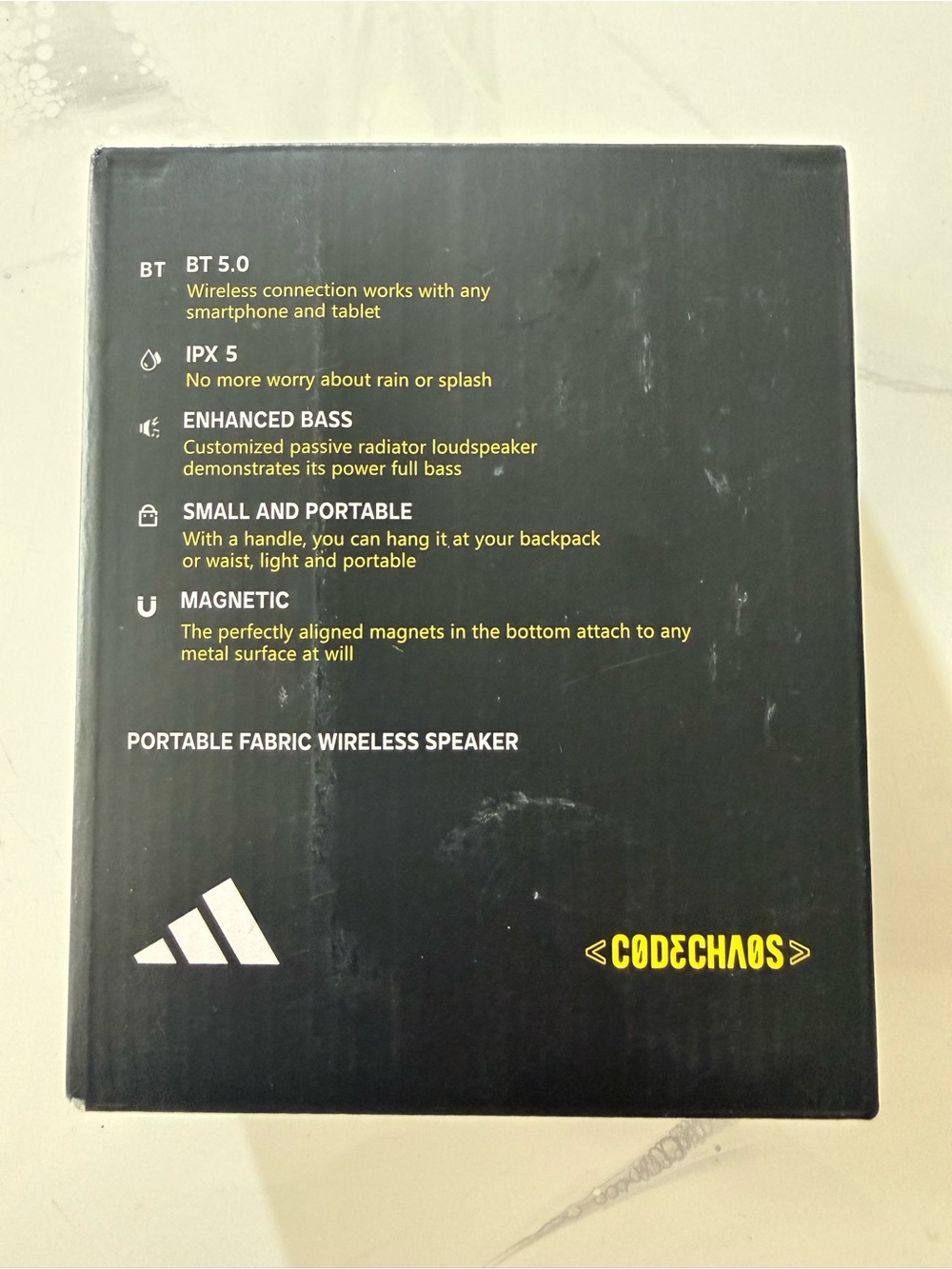 Adidas CODECHAOS Portable Wireless Speaker - Light Gray - Picture 5 of 5
